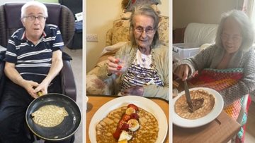Flipping good Pancake Day fun at Dudley care home